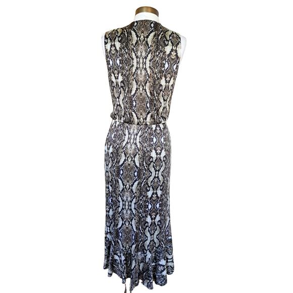 Parker Briony Snakeskin-Print Midi Dress Size Medium - Picture 4 of 14